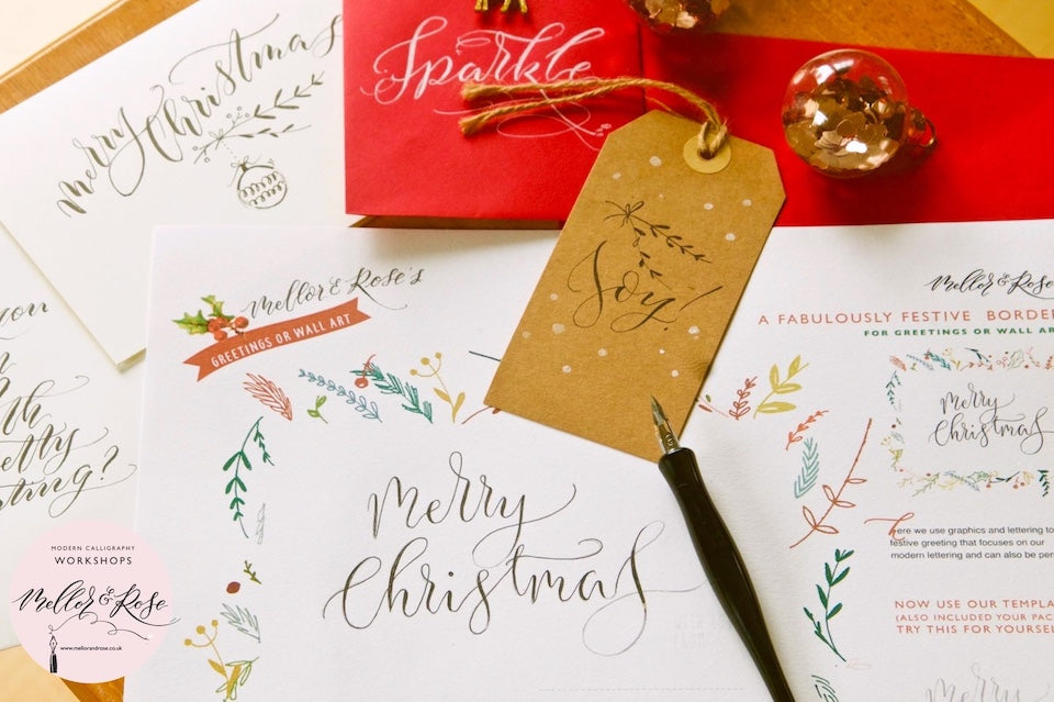 Christmas Calligraphy Workshop at Cheshire Clay Studios 14.11.26